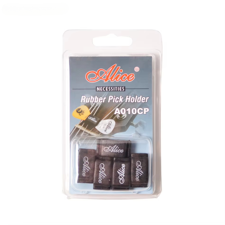 Musical Instrument Fagot - Alice 5Pcs/Set Black Rubber Pick Holder