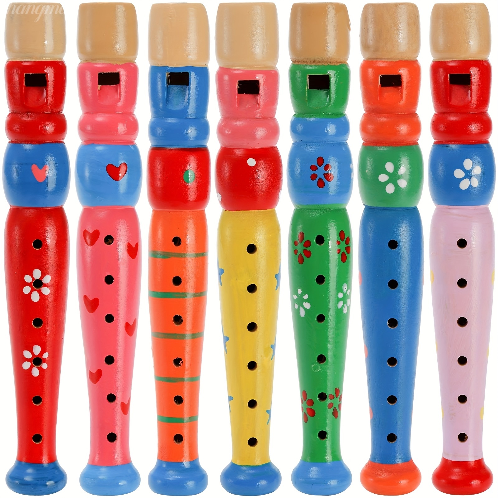 Musical Instrument Fagot - 1pc Wooden Flute 6-Hole Colorful Cartoon