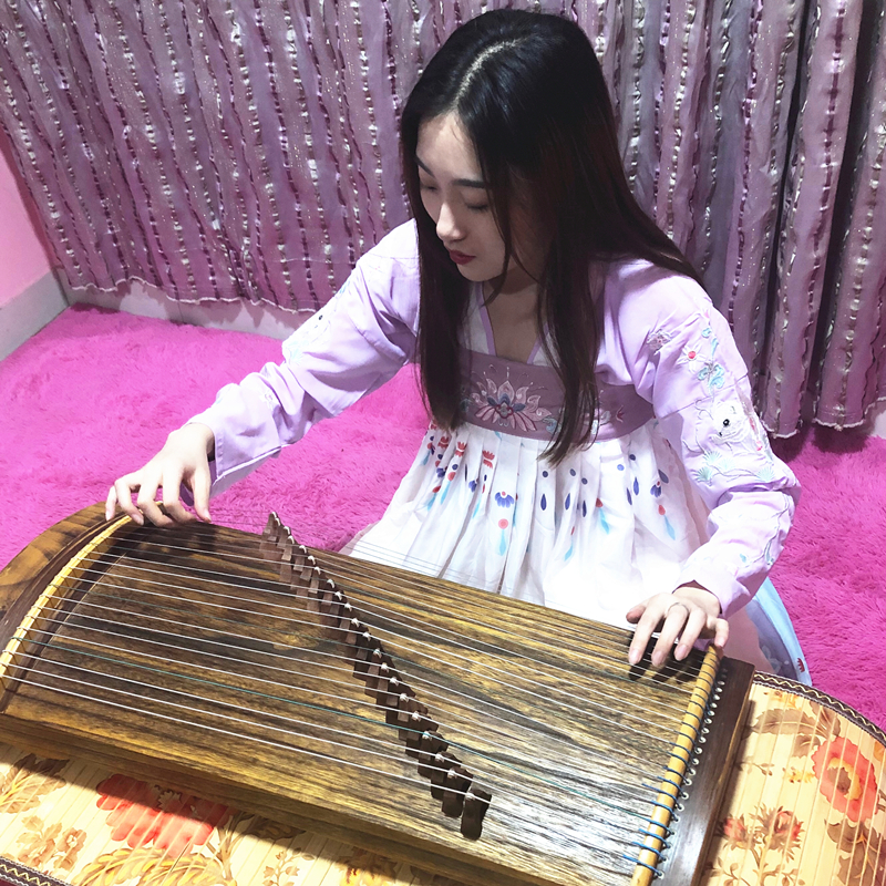 Musical Instrument Guzheng - Mini Guzheng Portable Half-Zheng 21 Strings