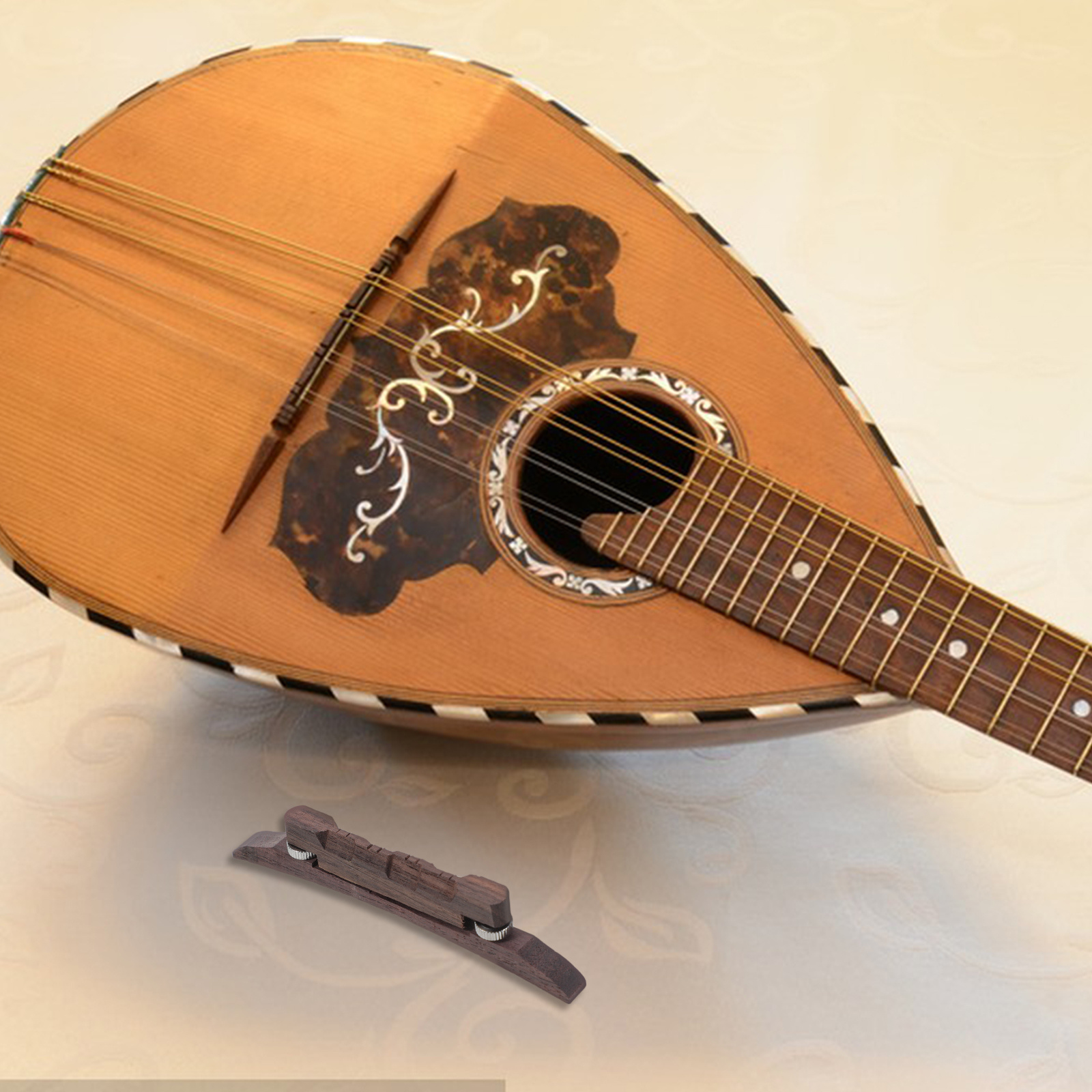 Musical Instrument Mandolin - Redwood Bridge Adjustable String Bridge For