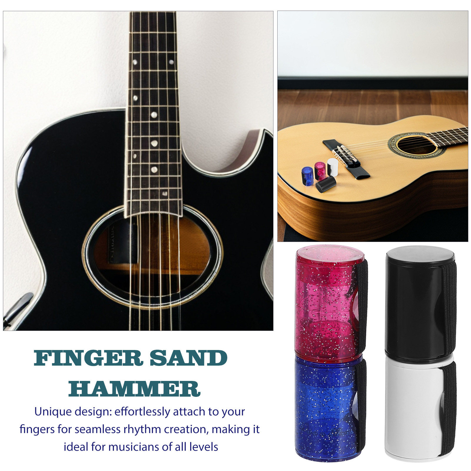 4Pcs Finger Shaker Sand Shaker - Musical Instrument Mandolin recension och pris