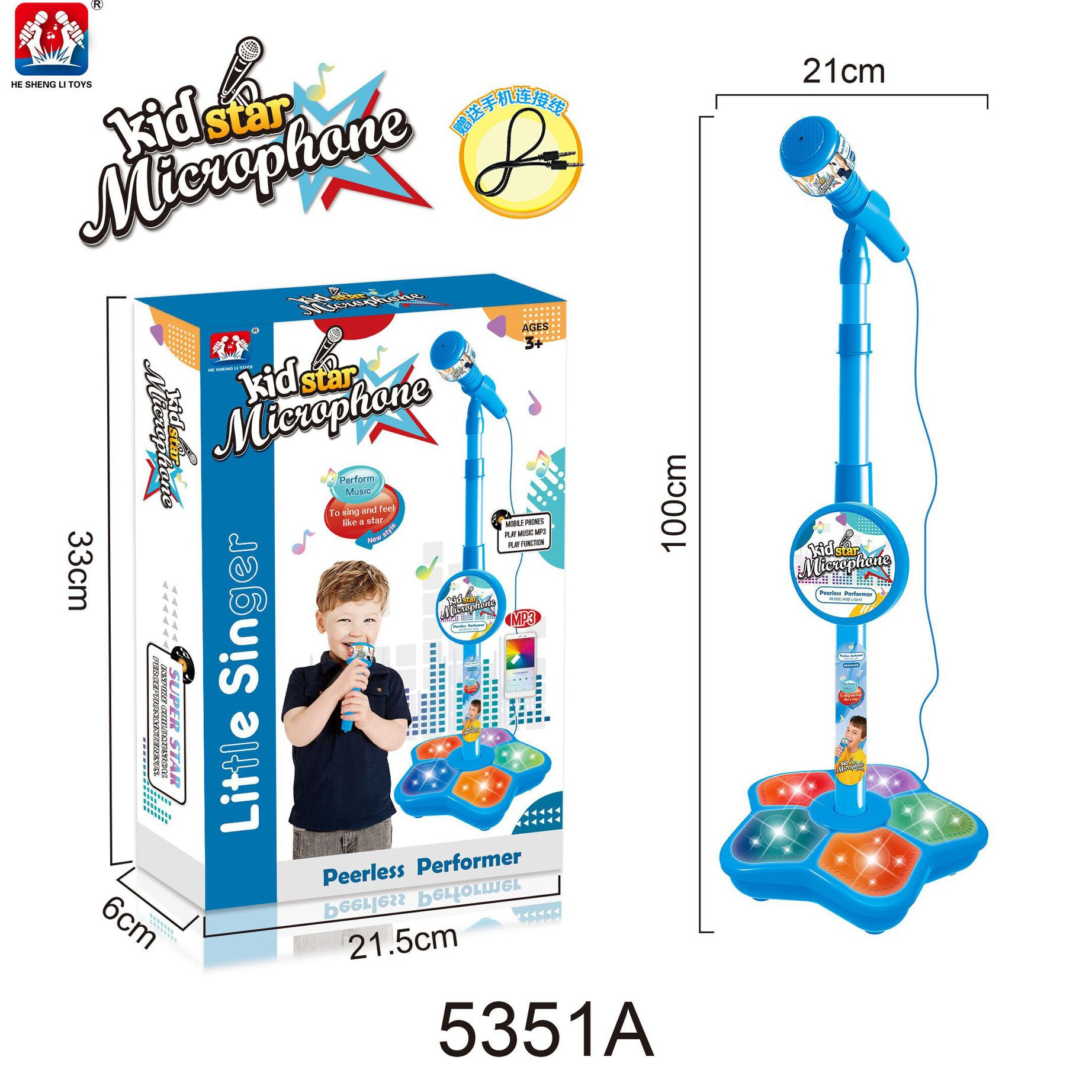 Kids Microphone with Stand, Ka - Musical Instrument Gif recension och pris