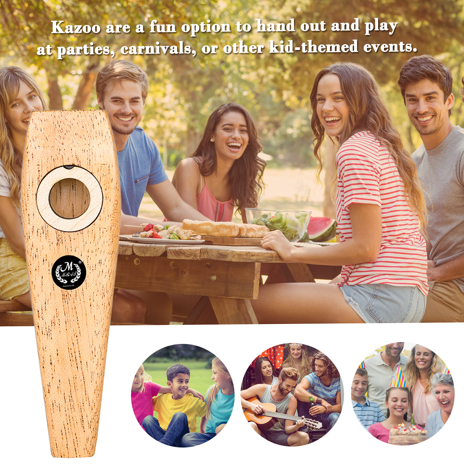 Wooden Kazoo Woodwind Instrume - Musical Instrument Easy To Learn For Adults recension och pris