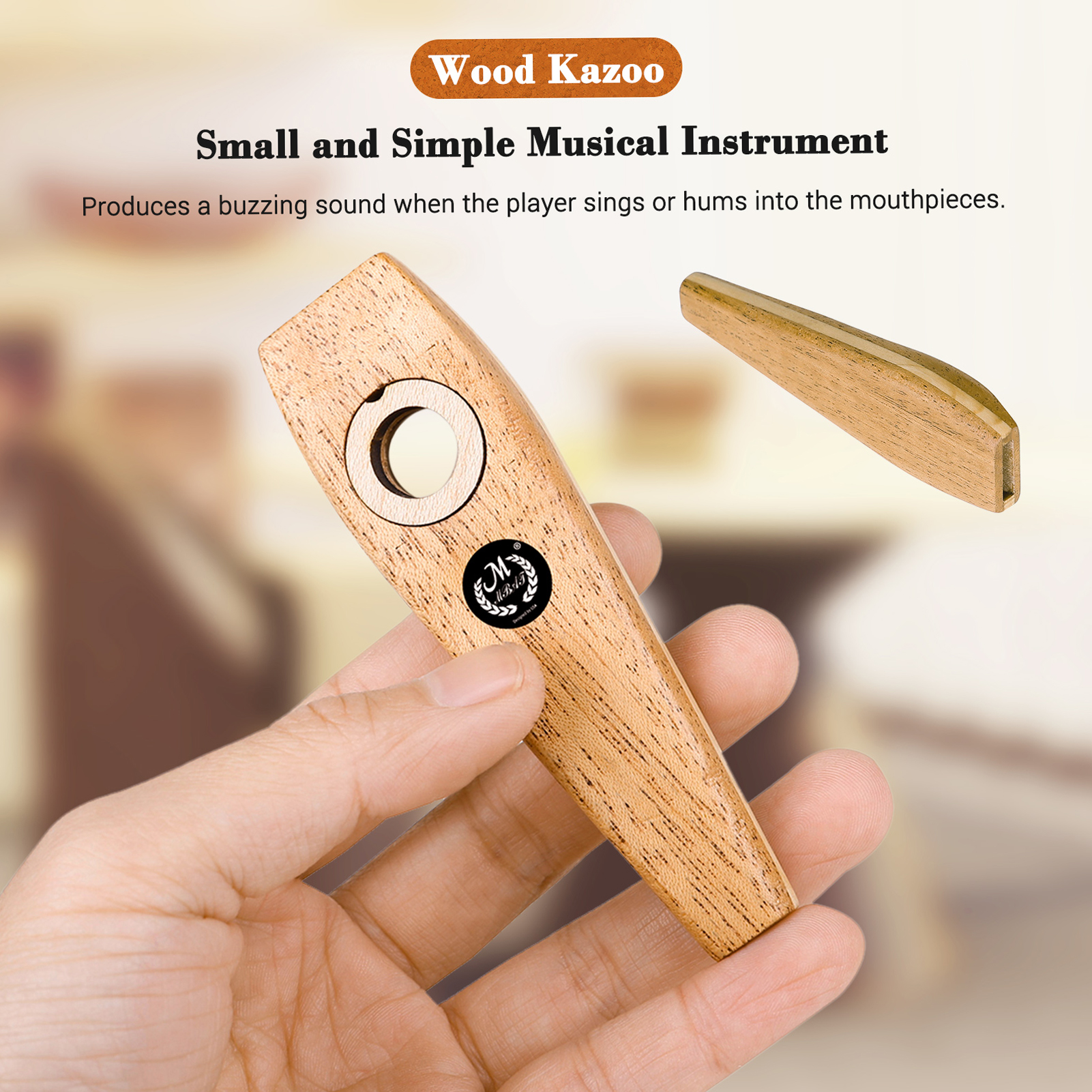 Wooden Kazoo Woodwind Instrume - Musical Instrument Easy To Learn For Adults recension och pris