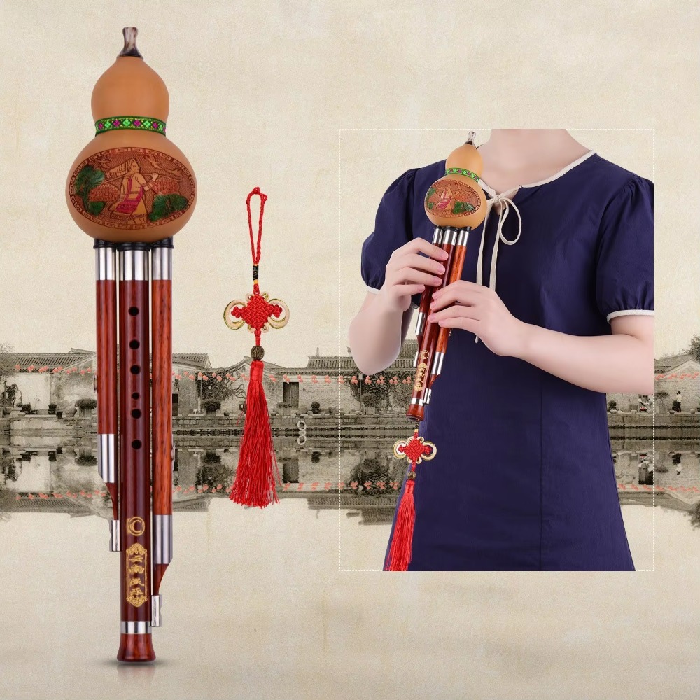 3-Tone C Key Hulusi Gourd Flut - A Musical Instrument With Keys recension och pris