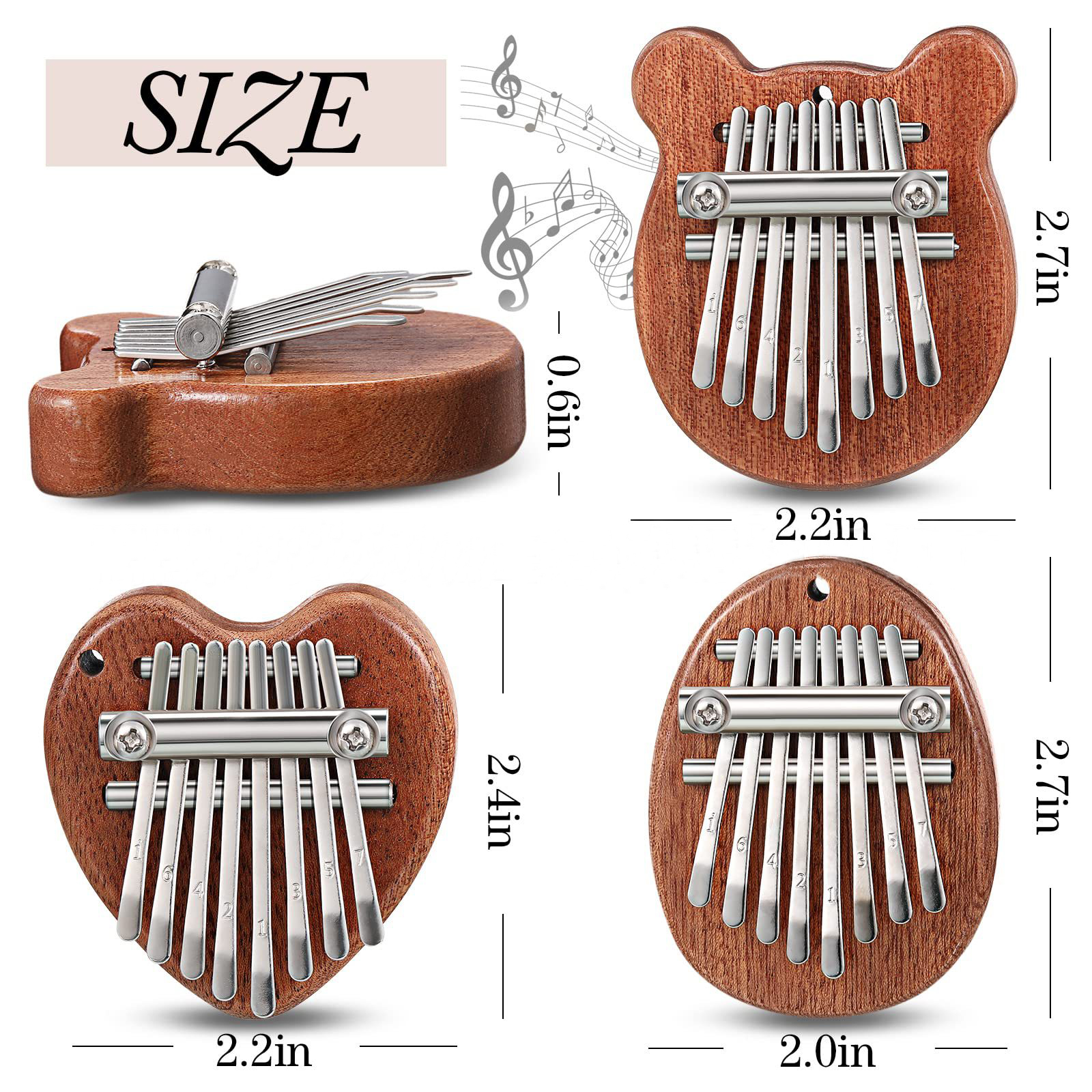 8 Keys Mini Kalimba Wooden Thu - A Musical Instrument With Keys recension och pris