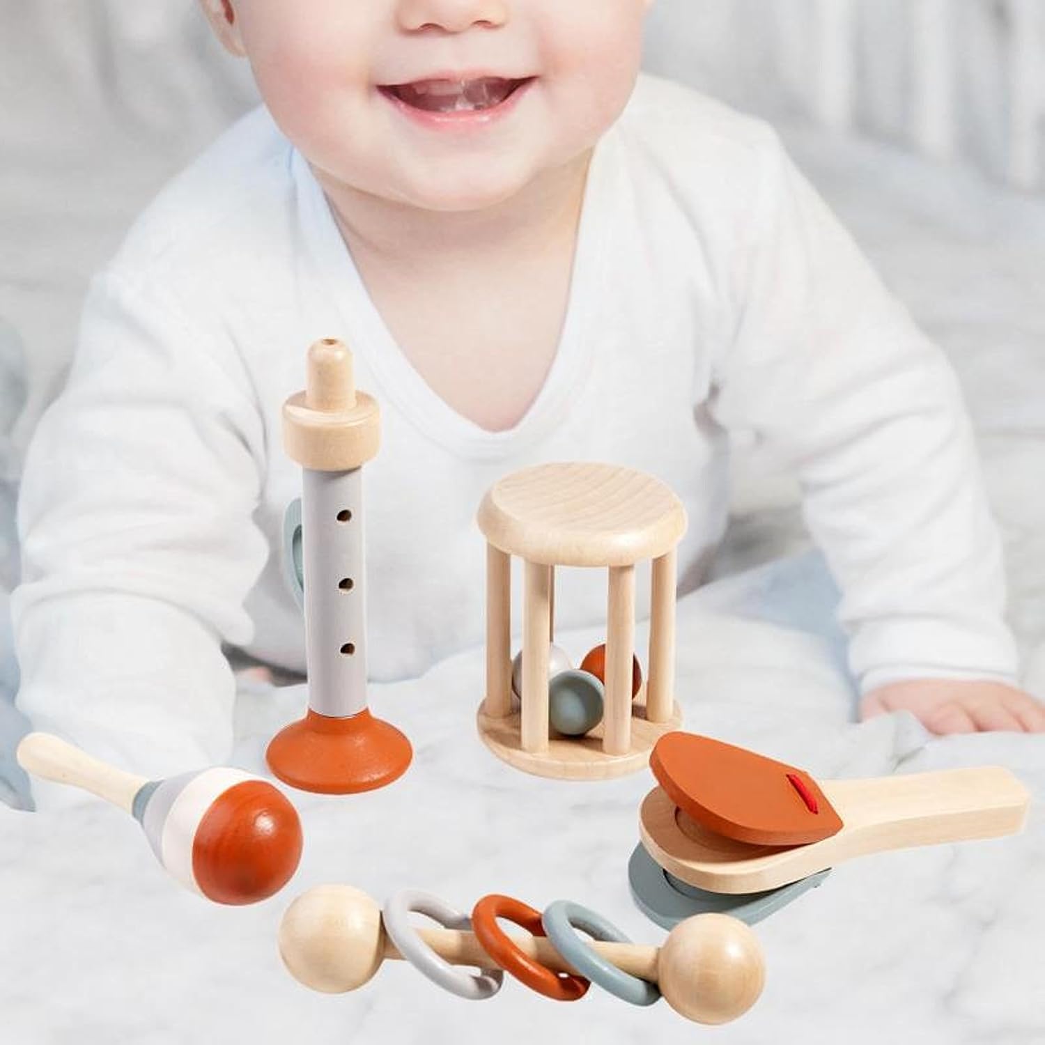 5PCS Toddler Wooden Musical In - Musical Instrument Fagot recension och pris
