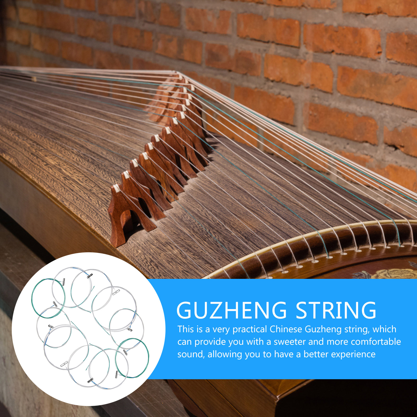 10Pcs Strong Metal Guzheng Str - Musical Instrument Guzheng recension och pris