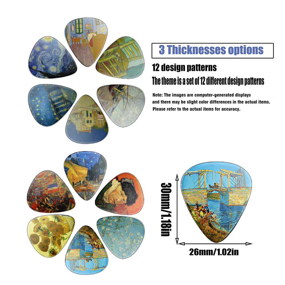 12pcs/Set Van Gogh Themed Guit - Musical Instrument Fagot recension och pris