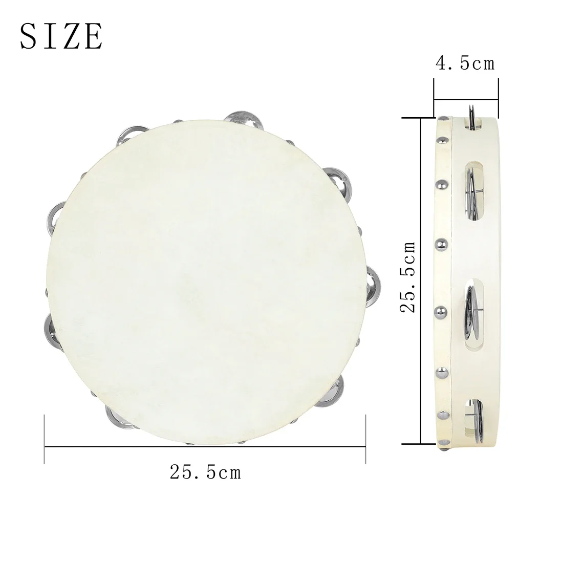 IRIN 10 Inches Tambourine Drum - Musical Instrument Gif recension och pris