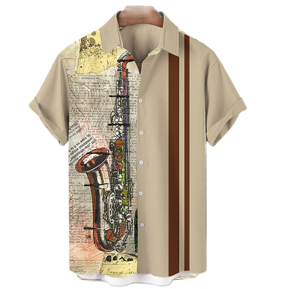 New Oversiz Men's Shirt Hawaii - Musical Instrument Shop recension och pris
