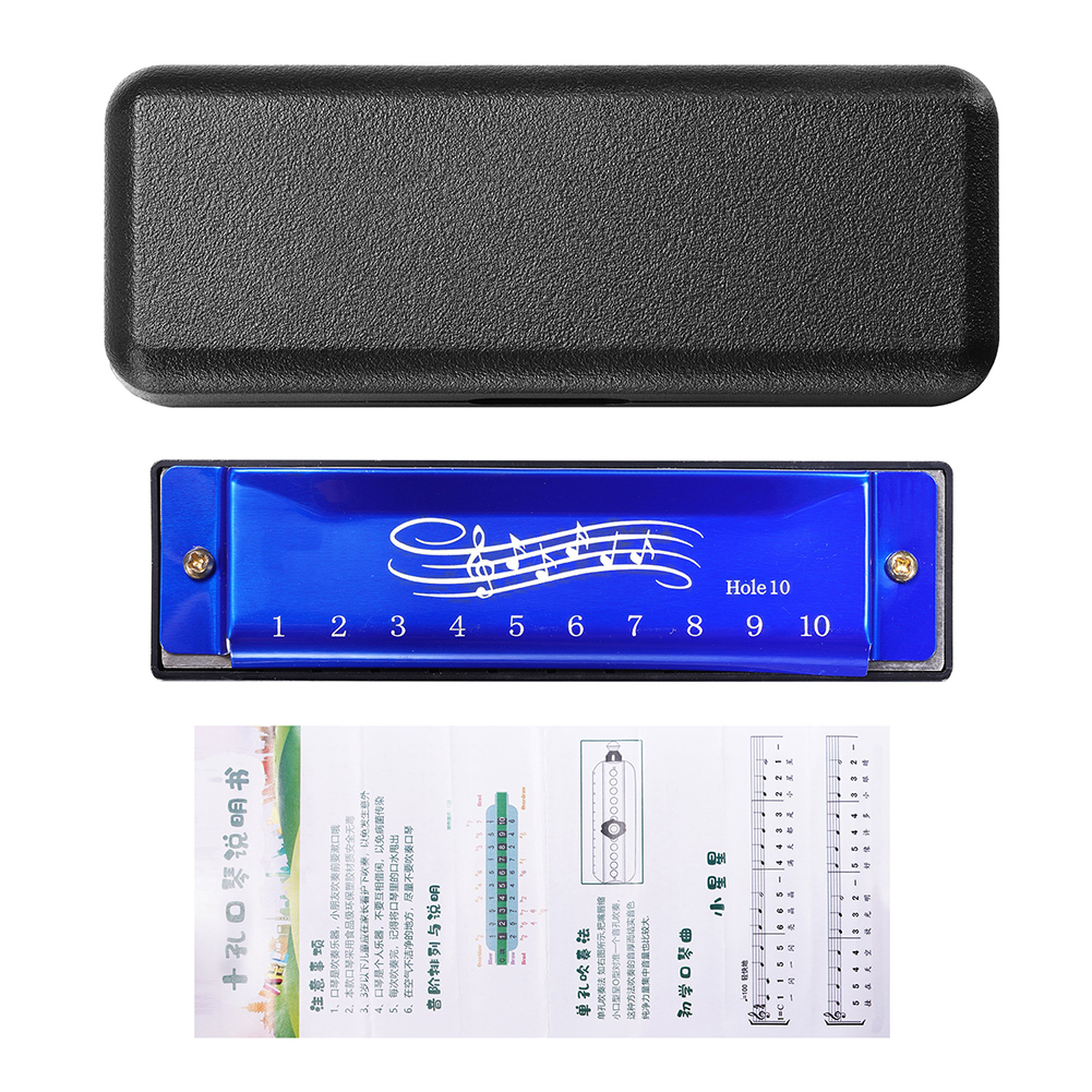 10 Hole 20 Tone Harmonica Port - Musical Instrument Easy To Learn For Adults recension och pris