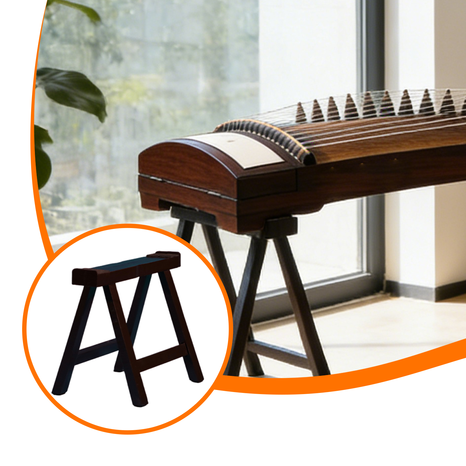 Wooden Guzheng Stand Holder Po - Musical Instrument Guzheng recension och pris