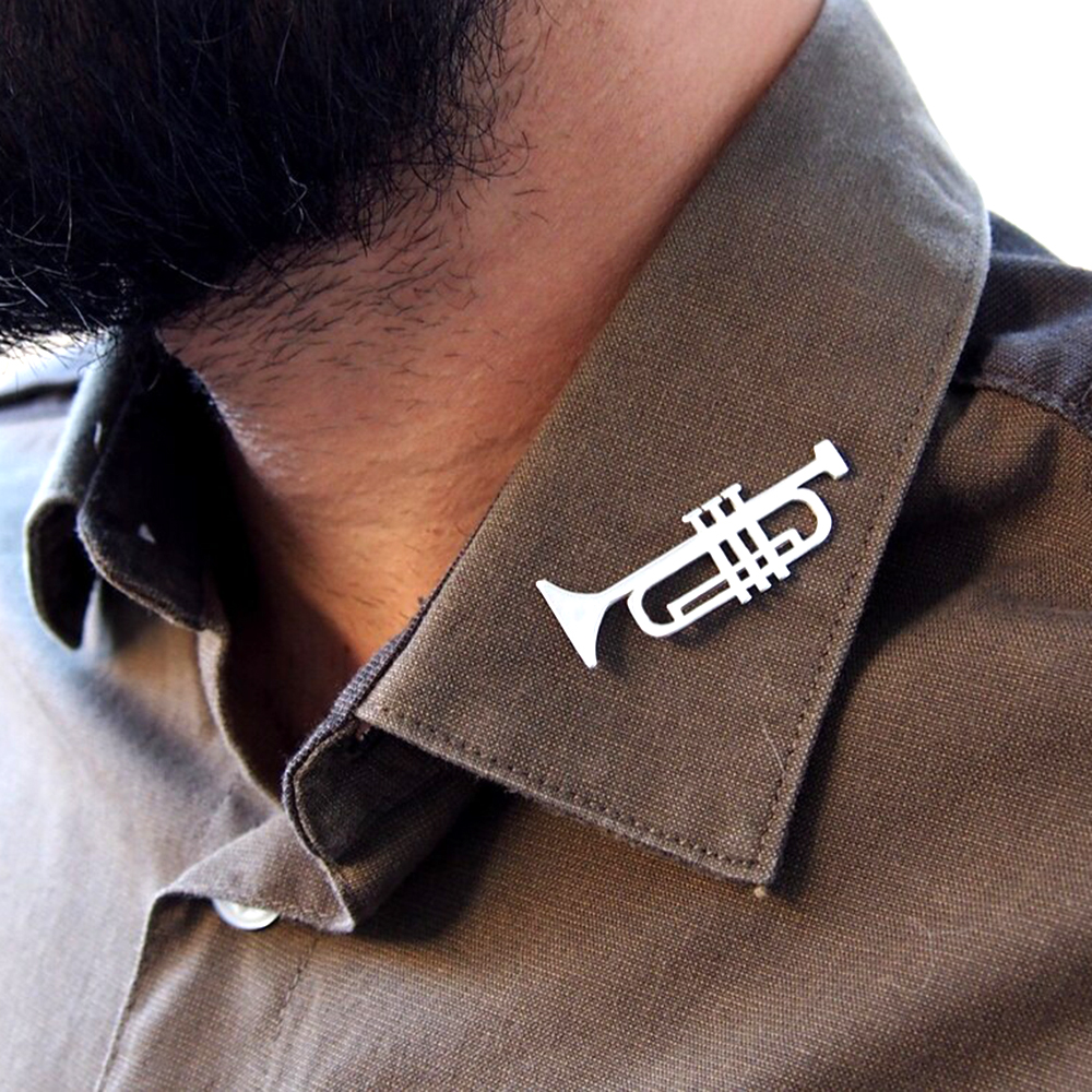 Horn Brooch, Trumpet Instrumen - Musical Instrument Horn recension och pris