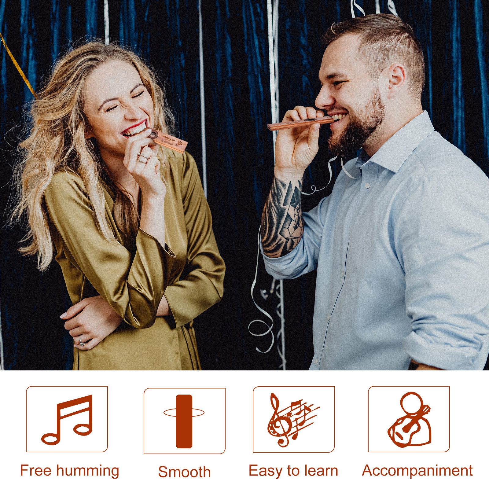 1Set Wood Kazoo Musical Instru - Musical Instrument Easy To Learn For Adults recension och pris